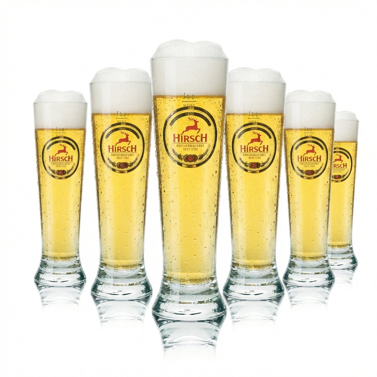 6x Hirsch Bräu szklanka do piwa 0,3l kieliszek Rastal tulipan szklanki Willi kufel browar