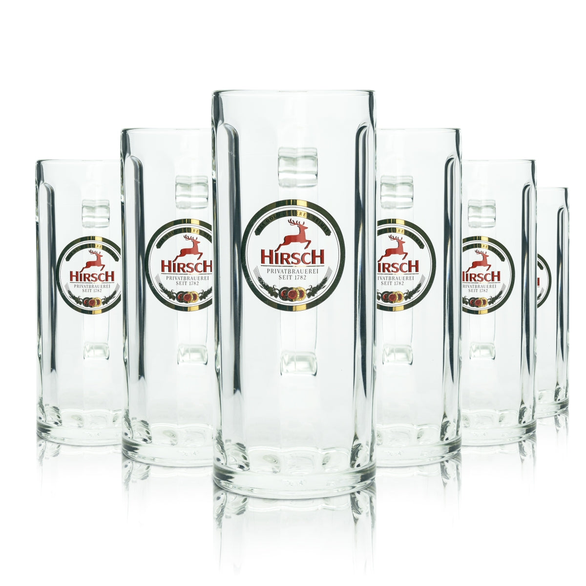 6x Hirsch Bräu szklanka do piwa 0.5l kufel Rastal Seidel kufel uchwyt szklanki kufle pilzner kufle