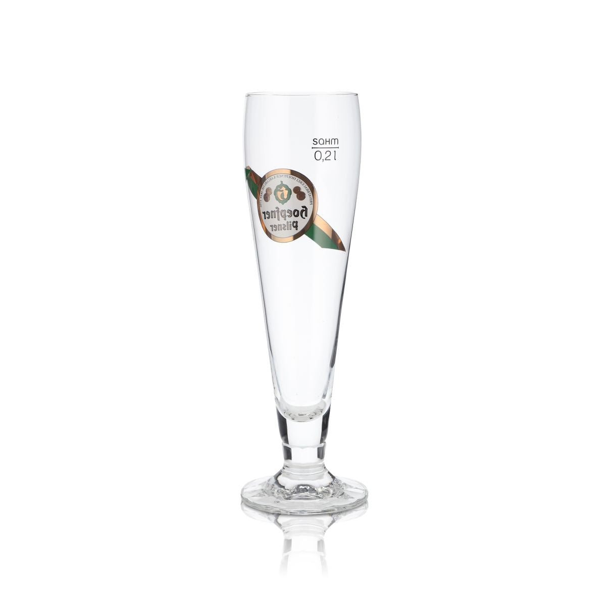 6x Hoepfner Szklanka 0,2l Goblet Pilsner Tulip Zestaw szklanek do piwa Browar Karlsruhe – Widok 3