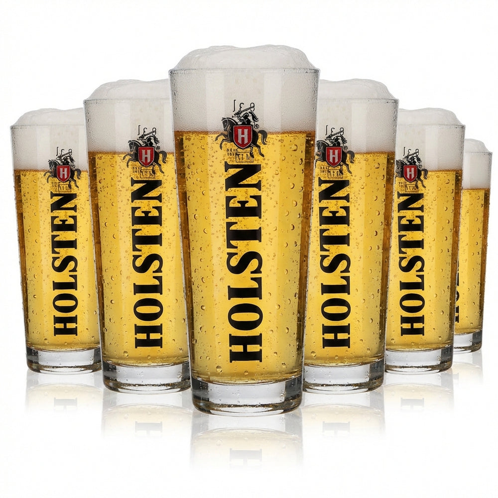 6x szklanka Holsten 0,3 l Willi Becher Frankonia Pils zestaw szklanek do piwa browar gastronomiczny