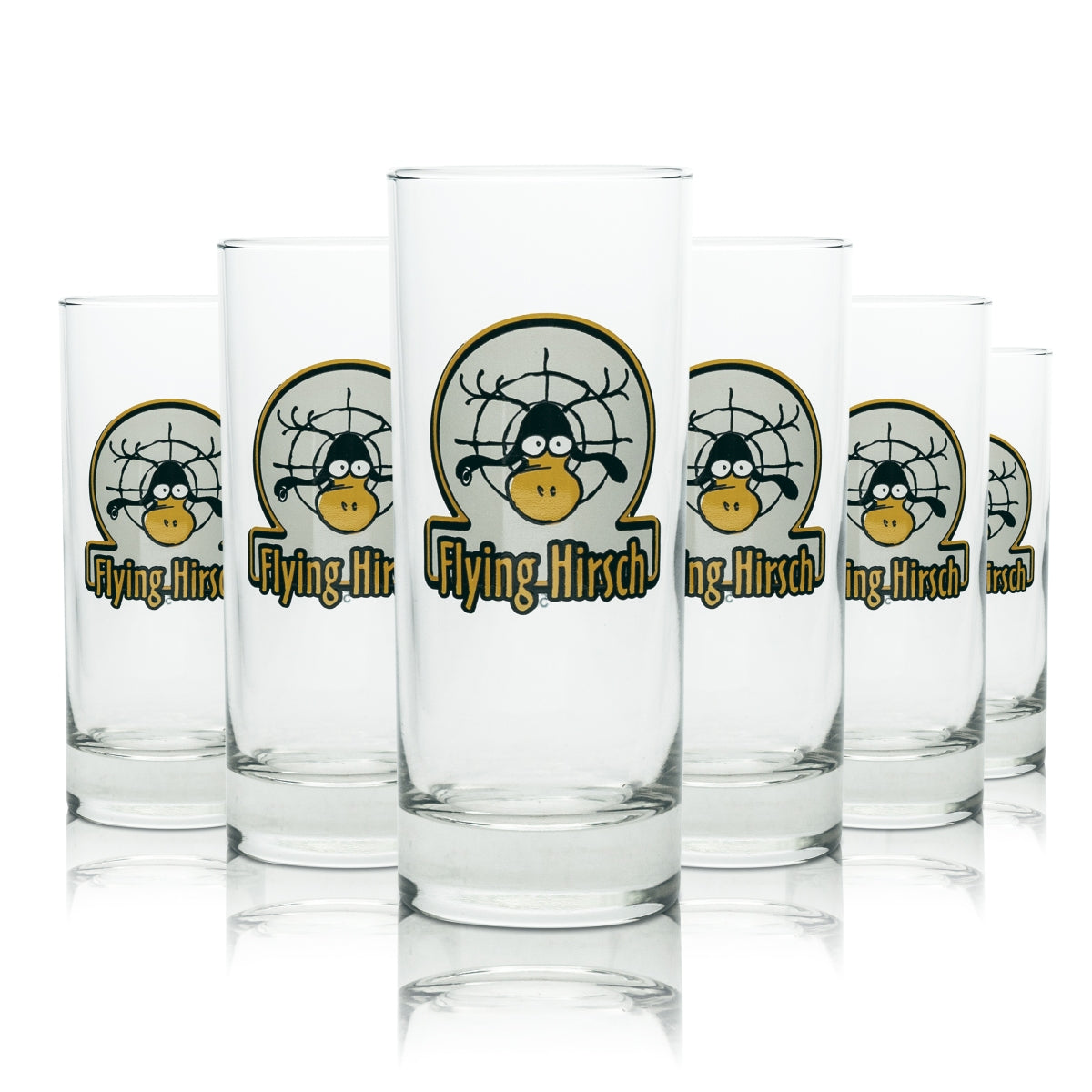 6x Jägermeister Liqueur Glass Flying Stag Red Bull Glasses Longdrink Shot Energy