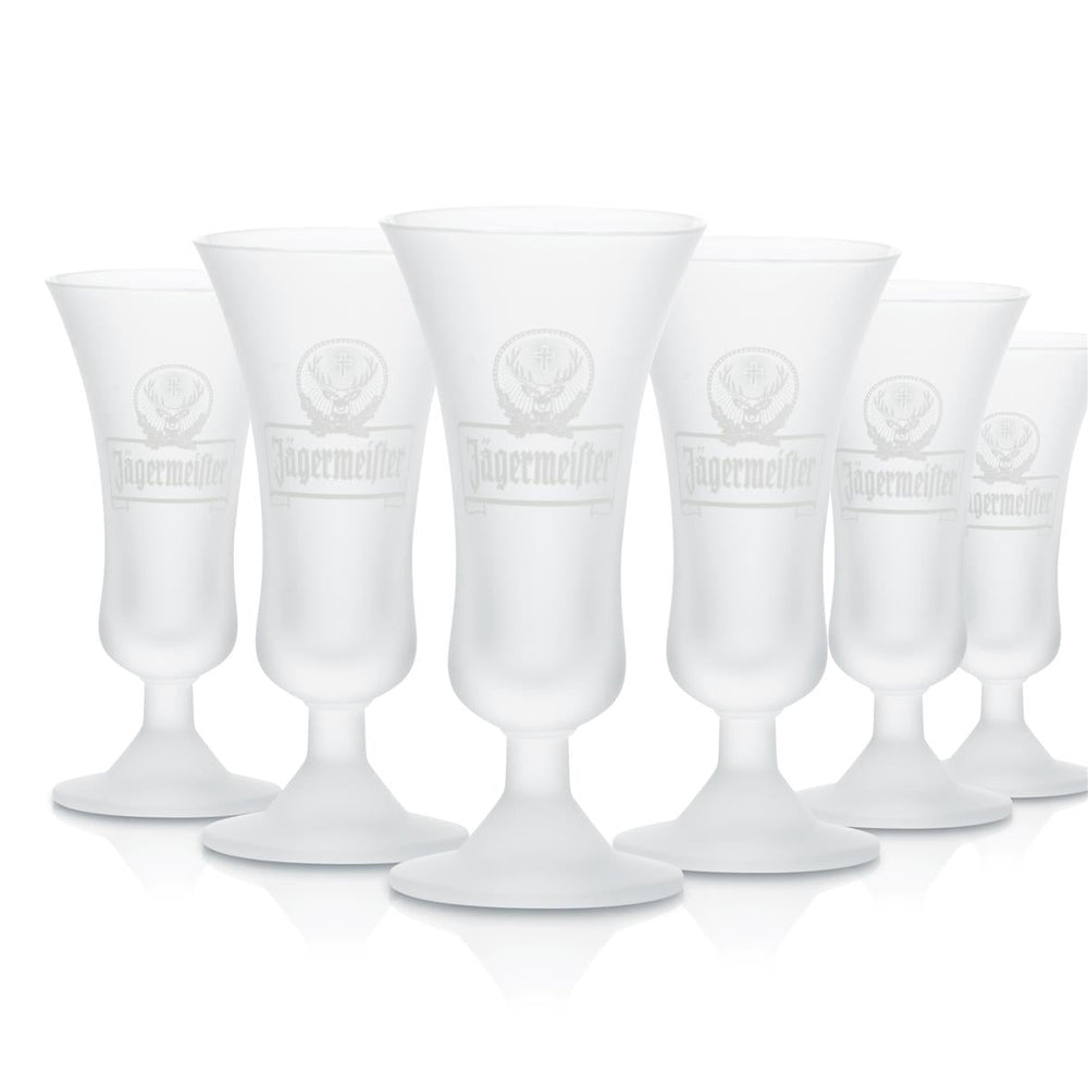 6x Jägermeister Szklanka 4 cl Kieliszek do sznapsa Kieliszek satynowany Zestaw kieliszków do shotów