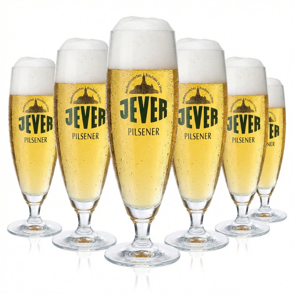 6x szklanka do piwa Jever 0,3 l Szklanki do piwa typu „Pilsener” z napisem Rastal