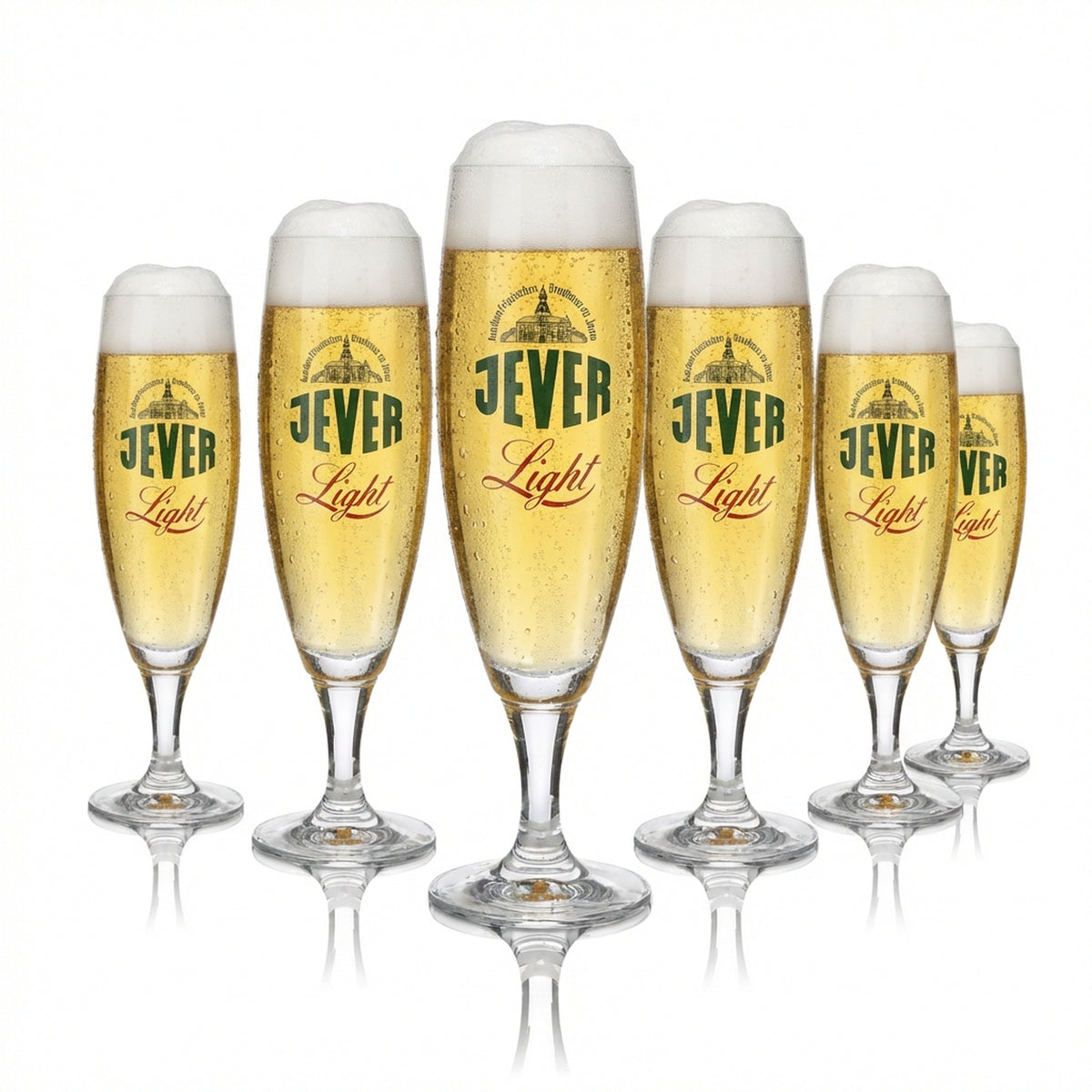 6x Jever Szklanka 0,3 l Pilstulpe Pokalglas Light Zestaw szklanek do piwa Browar Friesland