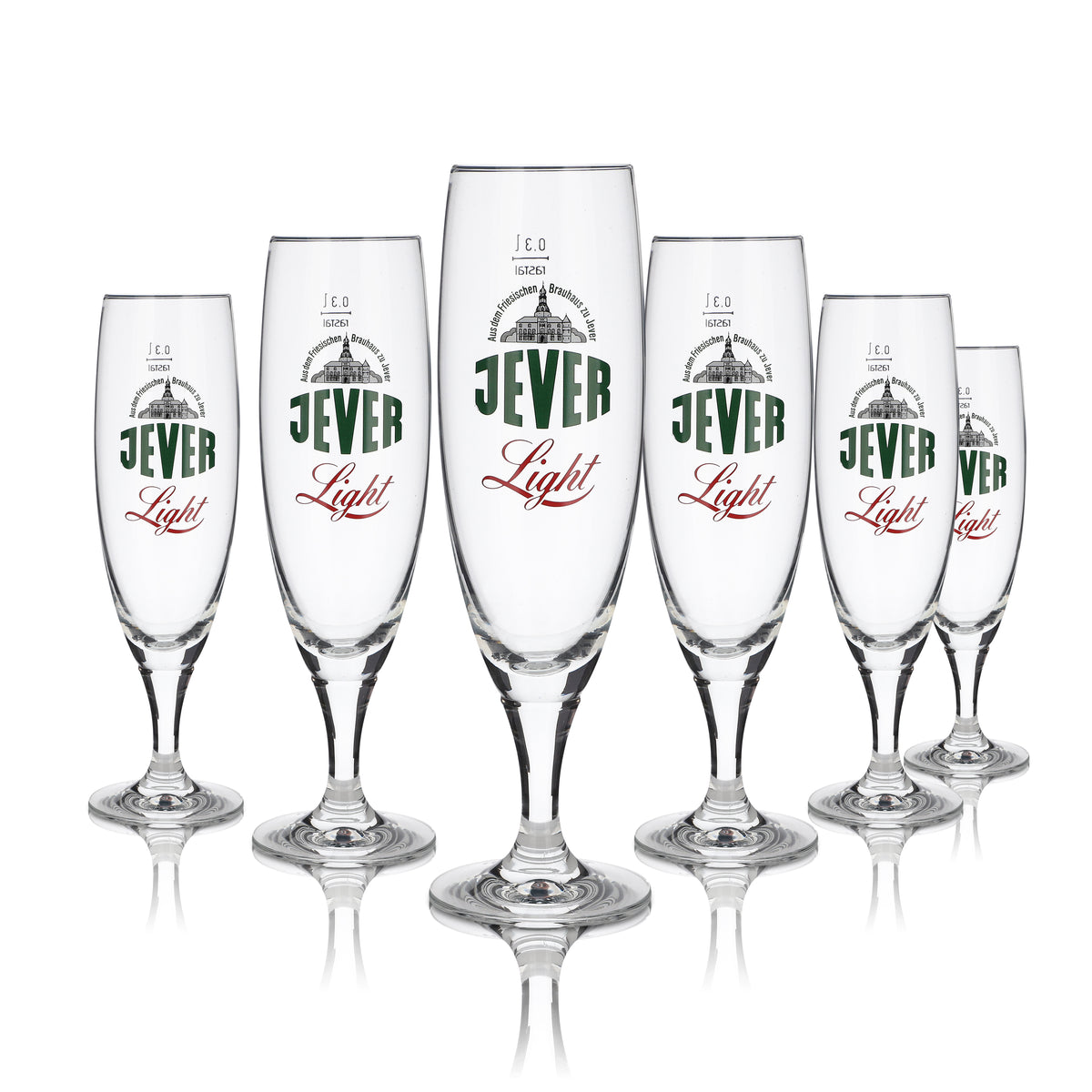 6x Jever Szklanka 0,3 l Pilstulpe Pokalglas Light Zestaw szklanek do piwa Browar Friesland – Widok 5