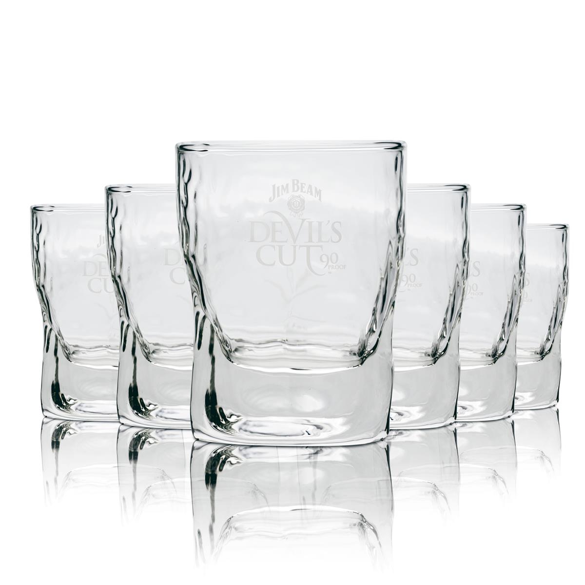 6x Jim Beam Glass 0.25l Devils Cut Whisky Tumbler Zestaw szklanek do longdrinków