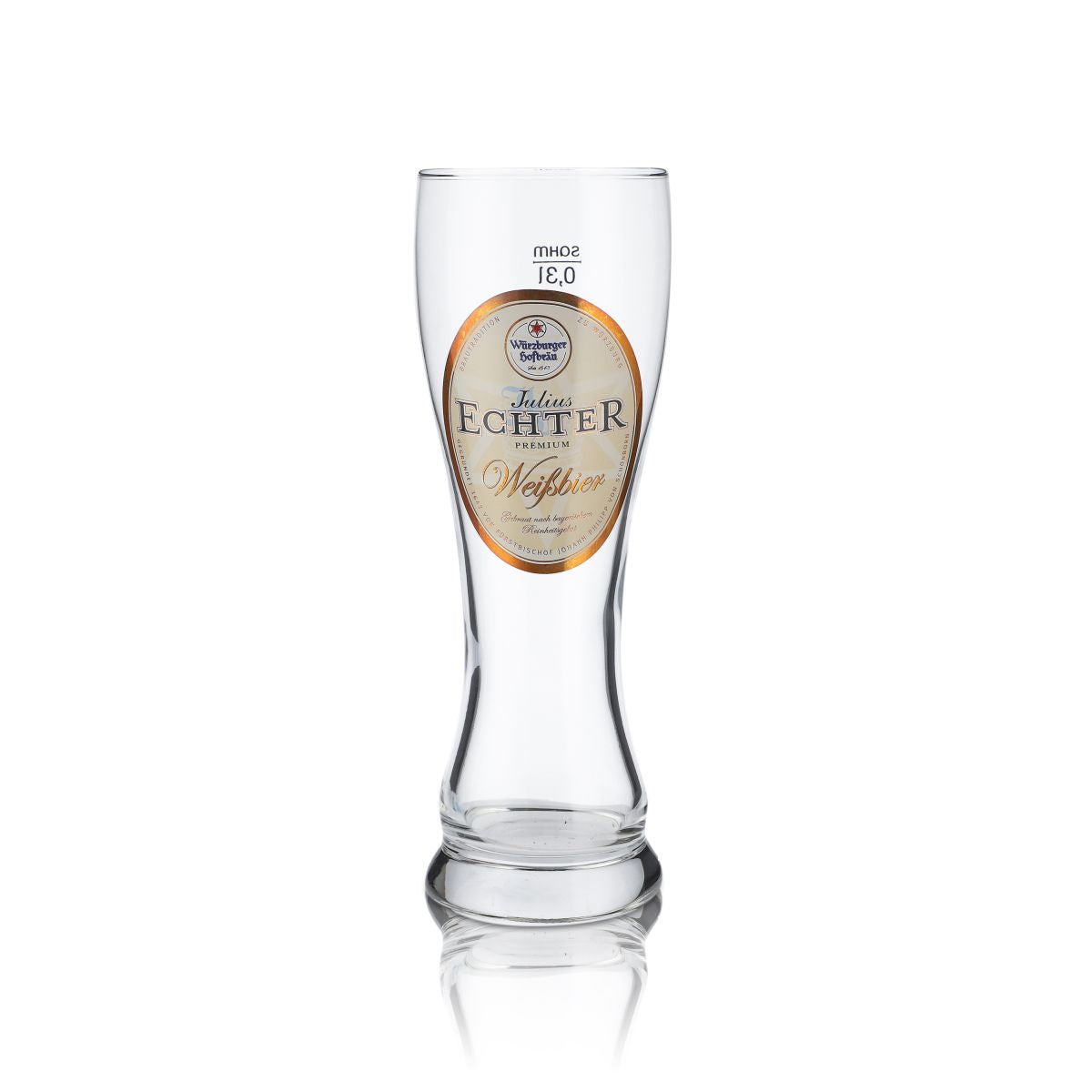 6x Julius Echter Szklanka 0,3 l Szklanka do piwa pszenicznego Hefeweizen Zestaw szklanek Schwarzwald GOLD – Widok 2