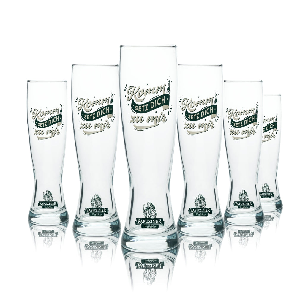 6x szklanka do piwa Kapuziner 0,5l szklanki do piwa pszenicznego Sahm Hefe piwo pszeniczne Bavaria Beer Tulip
