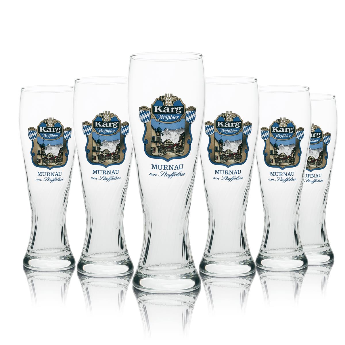 6x Szklanka do piwa Karg 0,5l Weizen Murnau