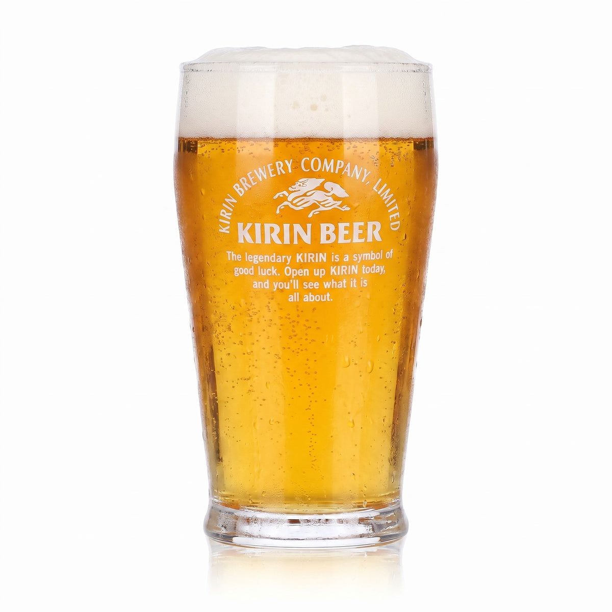 6 szt. szklanek do piwa Kirin Ichiban, 0,17 l, z białym logo – Widok 2