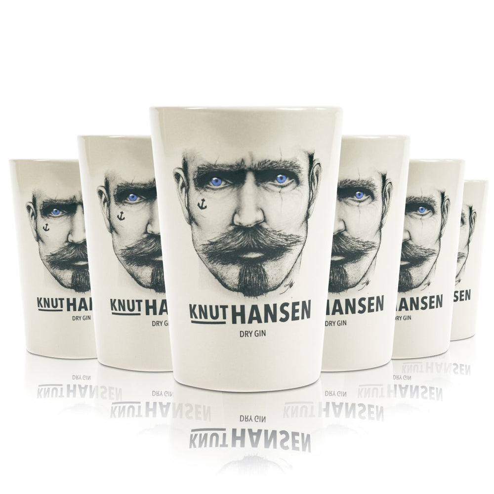 6x Knut Hansen gin ceramiczny kubek szklany 0,37l gliniany kubek gin tonic szklanki koktajlowe