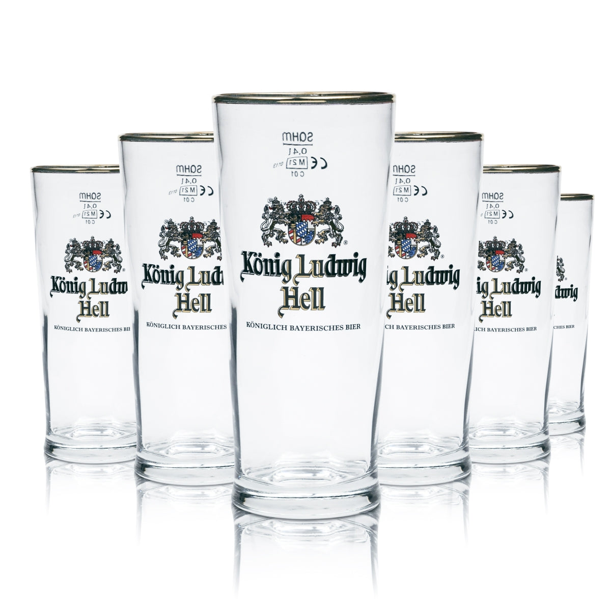 Zestaw König Ludwig Bier Bundle Set I zawierający 6 szklanek do piwa Willi i 70 podkładek pod piwo – Widok 2