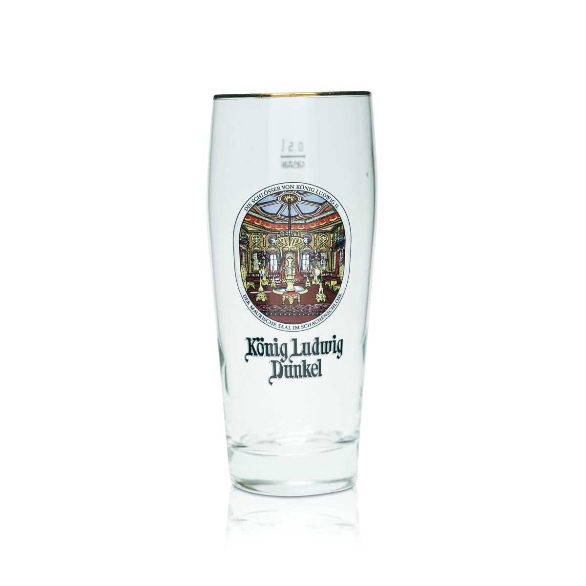 6x szklanka do piwa König Ludwig 0,5 l Willi Becher Szklanki Dark Edition Goldrand Gastro – Widok 2
