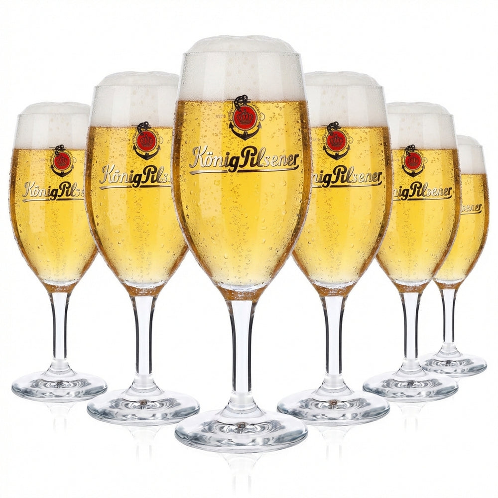 6x König Pilsener Szklanki do piwa Szklanki 0,3 l Kielich Ritzenhoff Tulipan NFC Tag