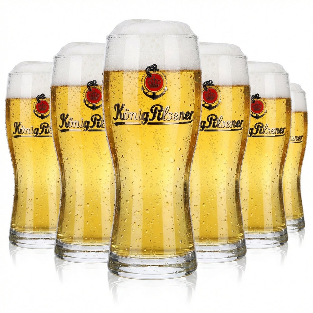 6x szklanki do piwa König Pilsener Szklanki do piwa 0,2 l Kubek Curve Cup Rastal