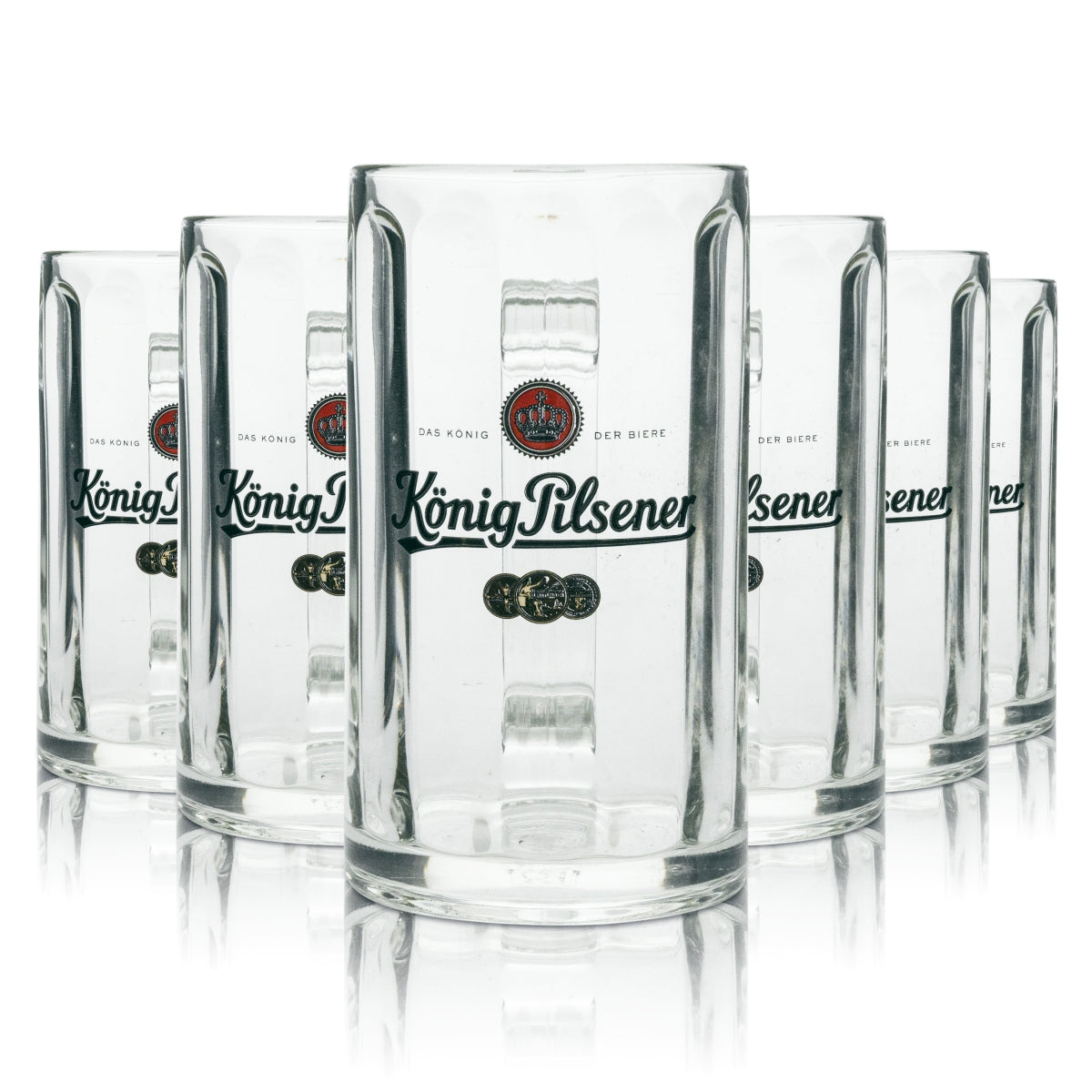 6x szklany dzbanek do piwa King Pilsner 0,4l Rastal