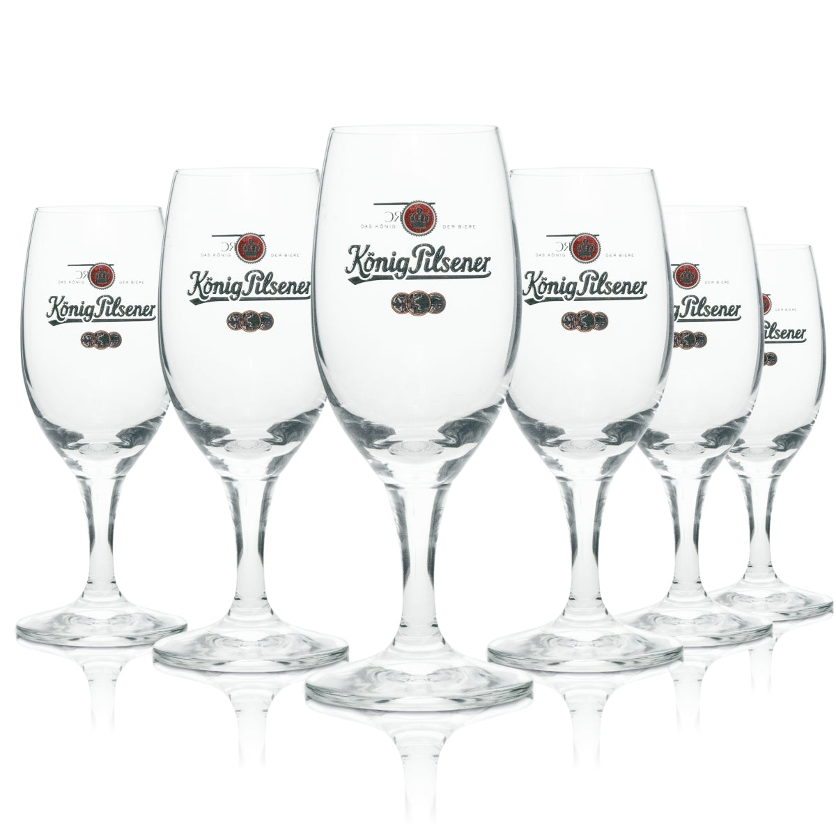 6 szt. szklanek degustacyjnych do piwa König Pilsner, szklanki powitalne, szklanki 0,1 l, puchary, mini Ritzenhoff