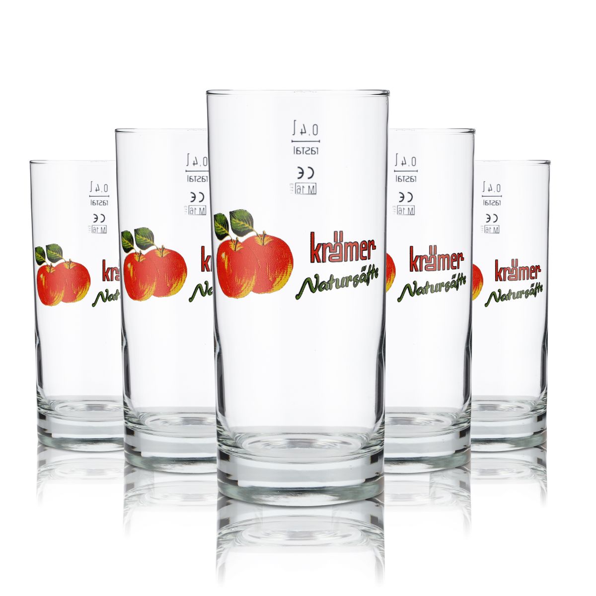 6x szkło Krämer 0,4l szklanka do soku Willi tumbler zestaw szklanek do picia soków spritzer dąb