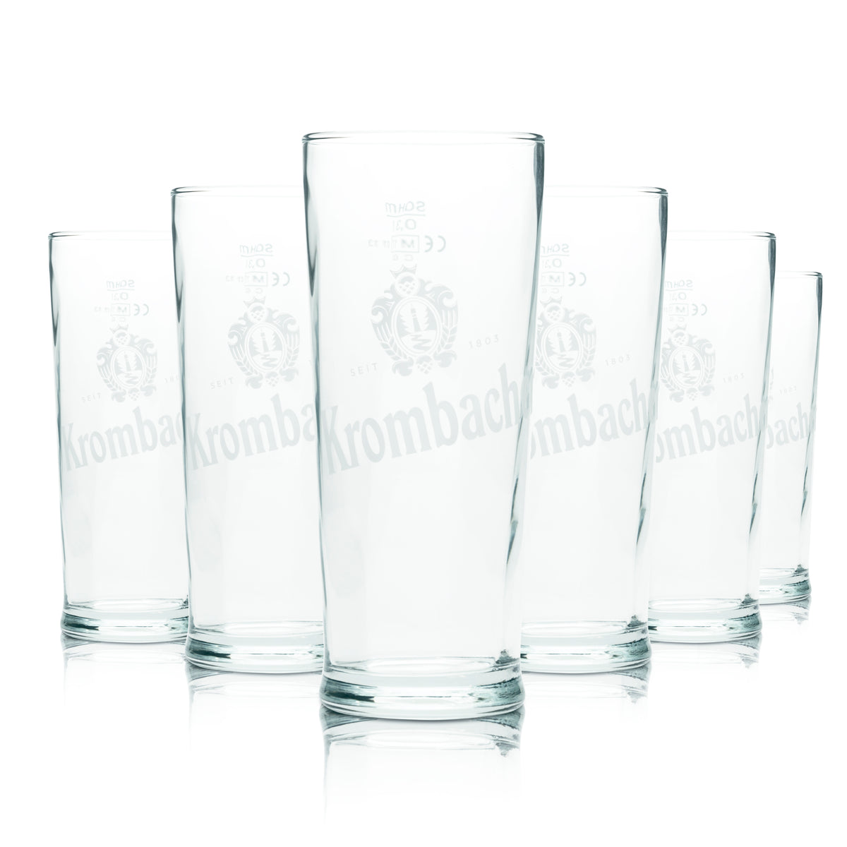 6x Krombacher Beer Glass 0,3l Mug Goblet Glasses Gastro Bar Pub Willi Beer – Widok 4