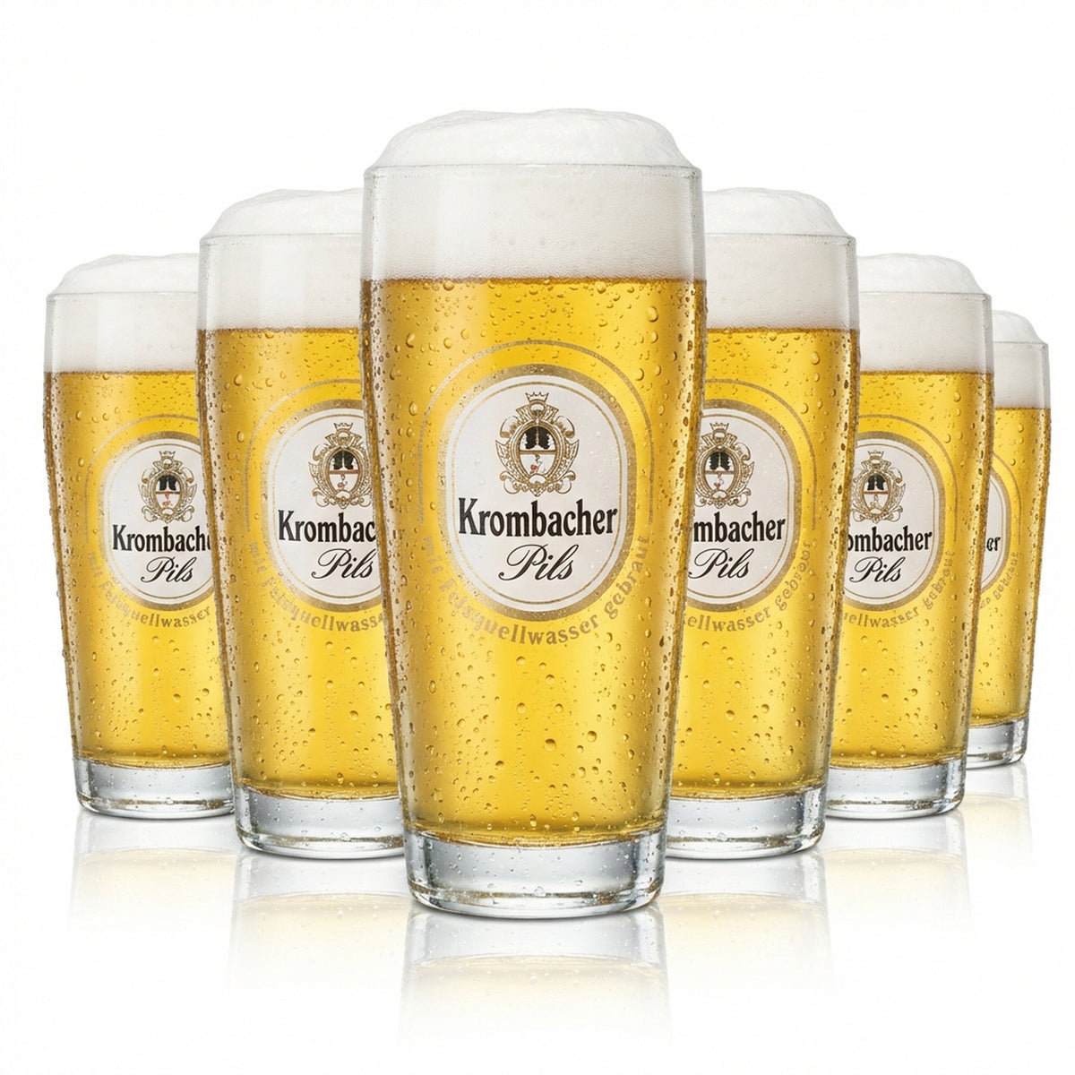 6x Krombacher szklanka do piwa 0,3l kufel szklanki barowe pilsner pub browar