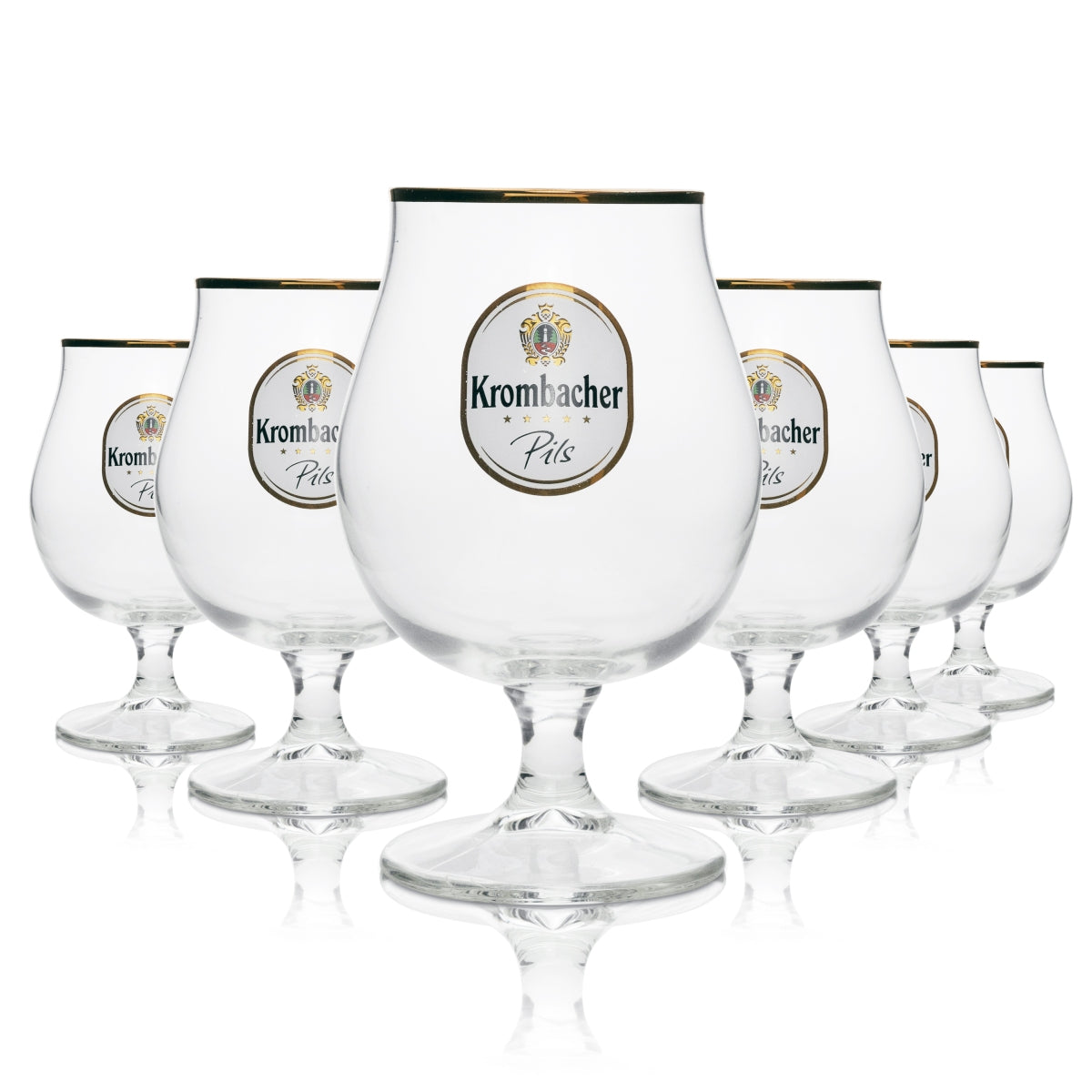 6x szklany balon do piwa Krombacher Brussels 400ml sahm
