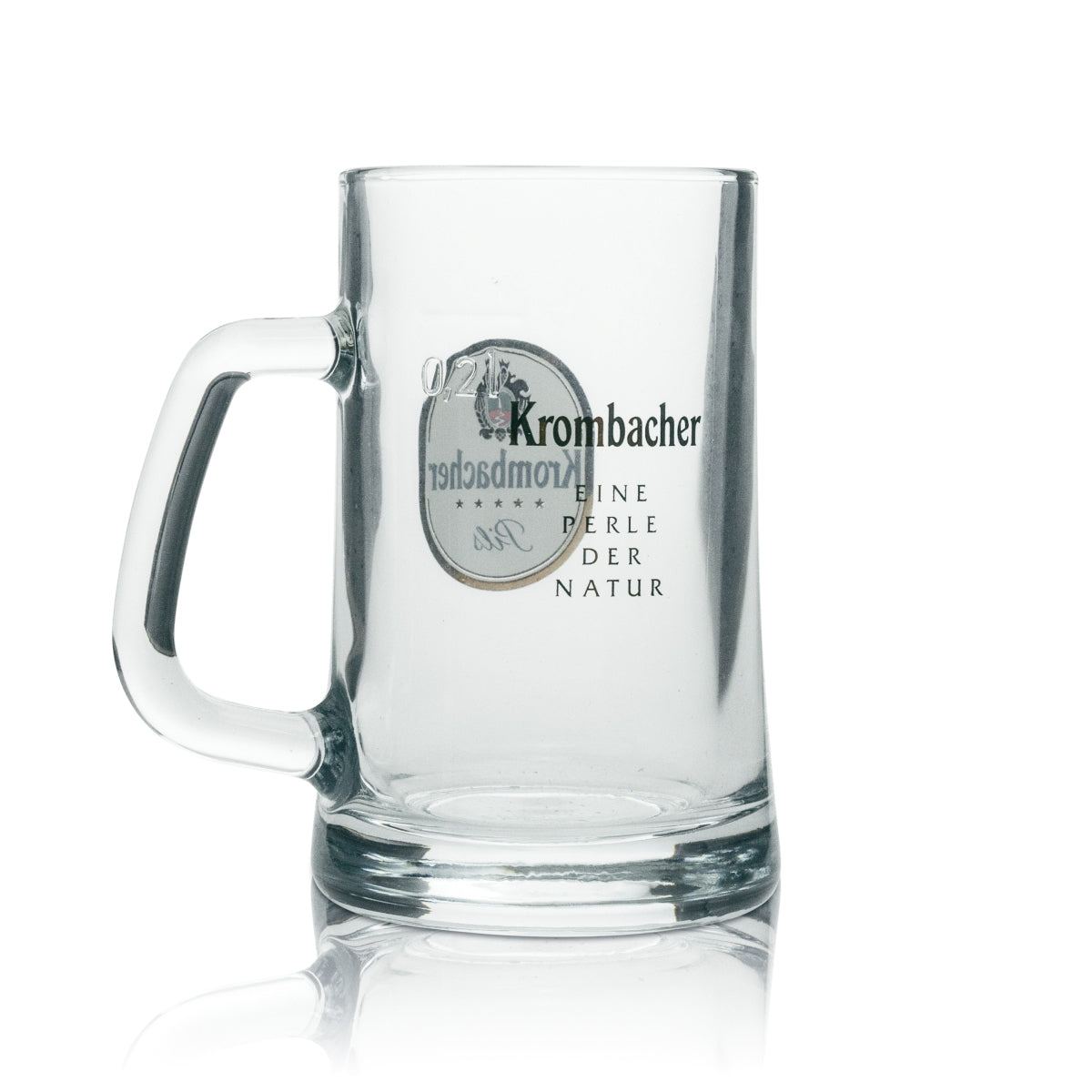6x szklany dzbanek do piwa Krombacher Pils 0,2l "Perła natury" Sahm – Widok 3
