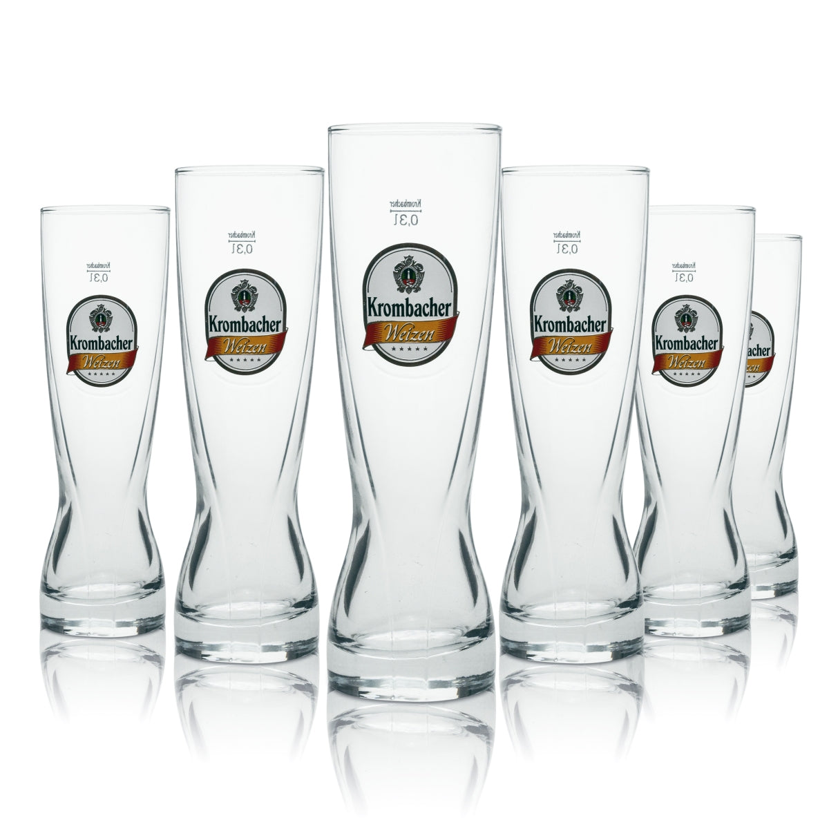 6x Szklanka do piwa Krombacher Weizen 0,3l