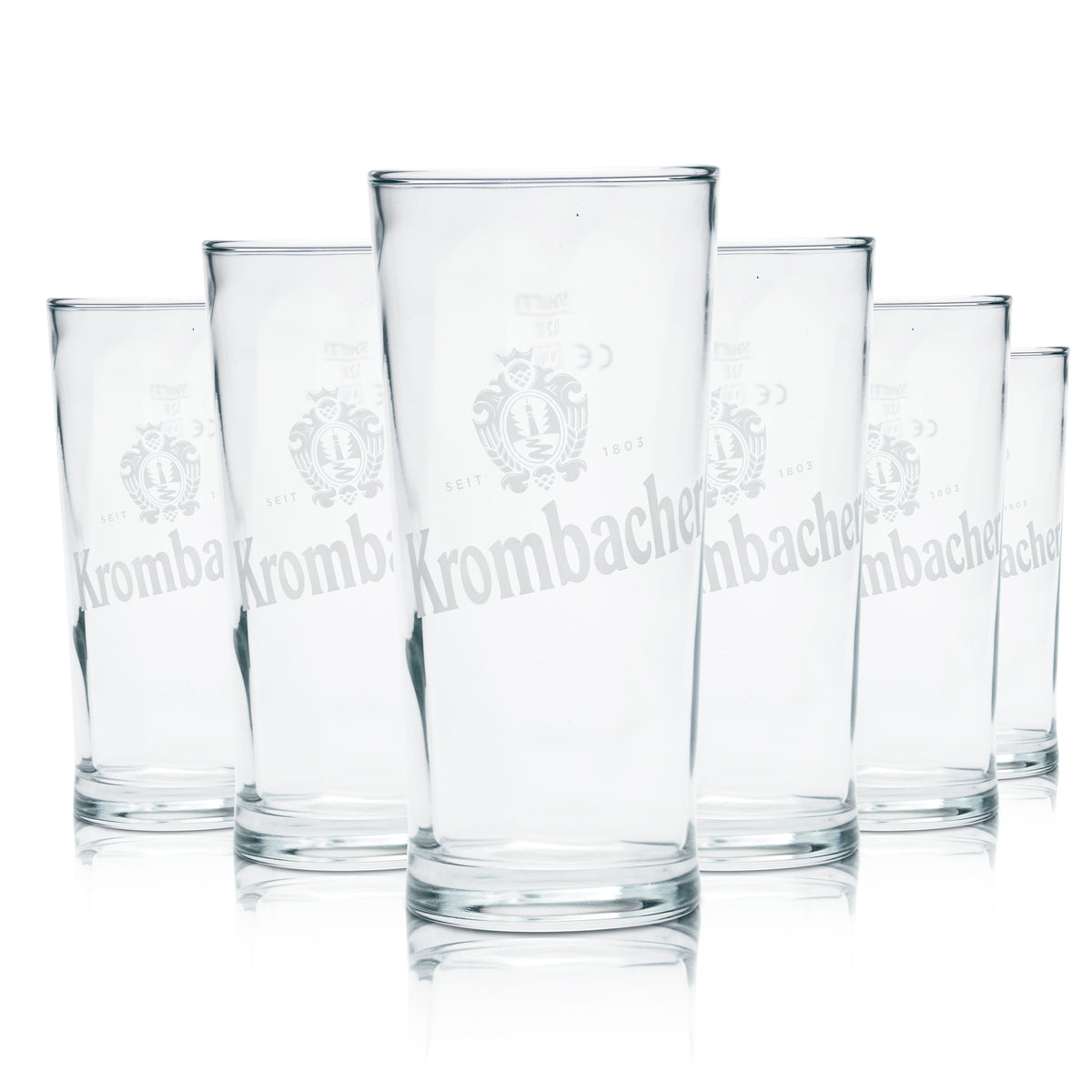 6x Krombacher Szklanki do piwa 0,2l Kufle Bar Gauged Gastro Pils Pub Bar – Widok 4