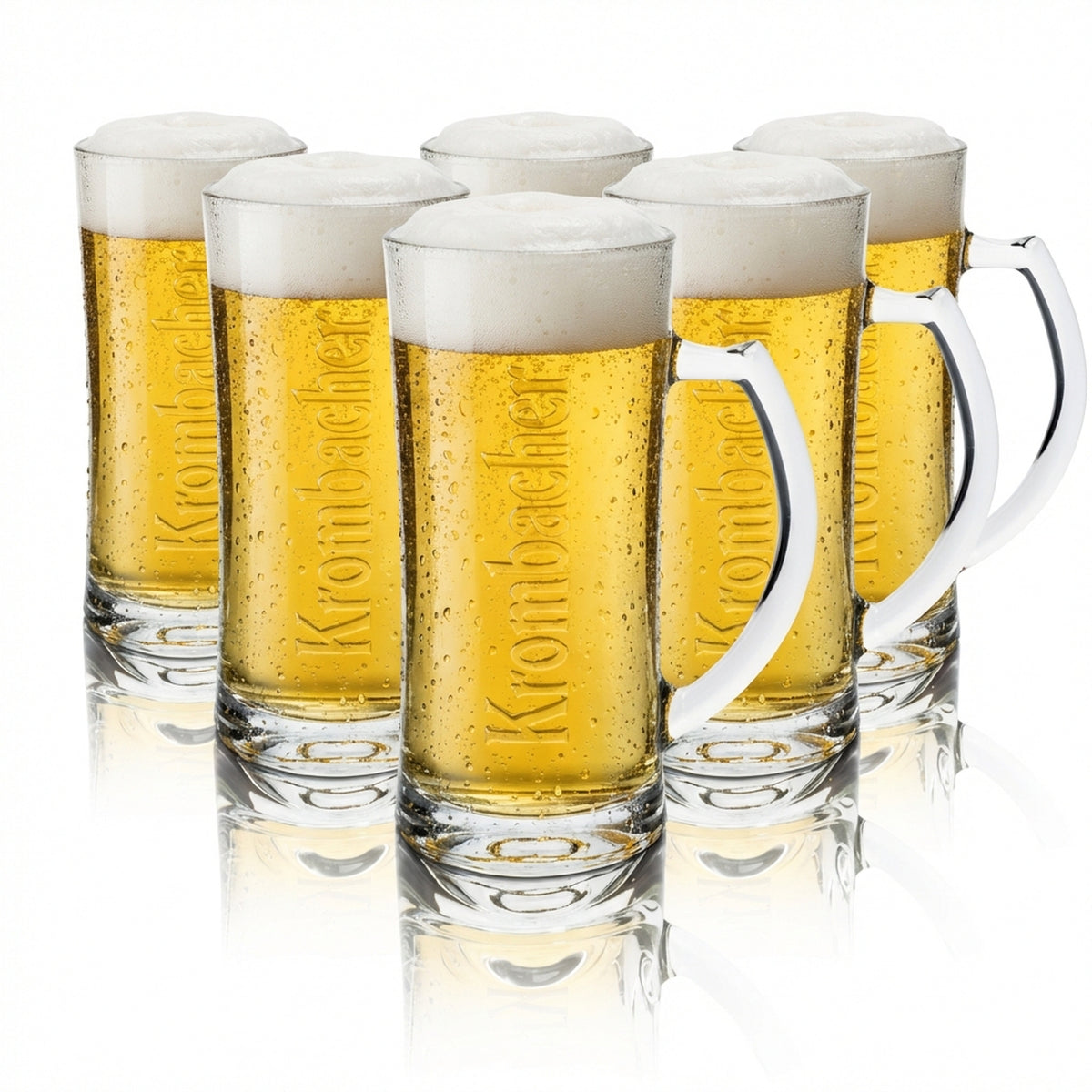 6x szklanka Krombacher 0,5 litra kufel do piwa Seidel szklanki reliefowe pilsner gastro dąb