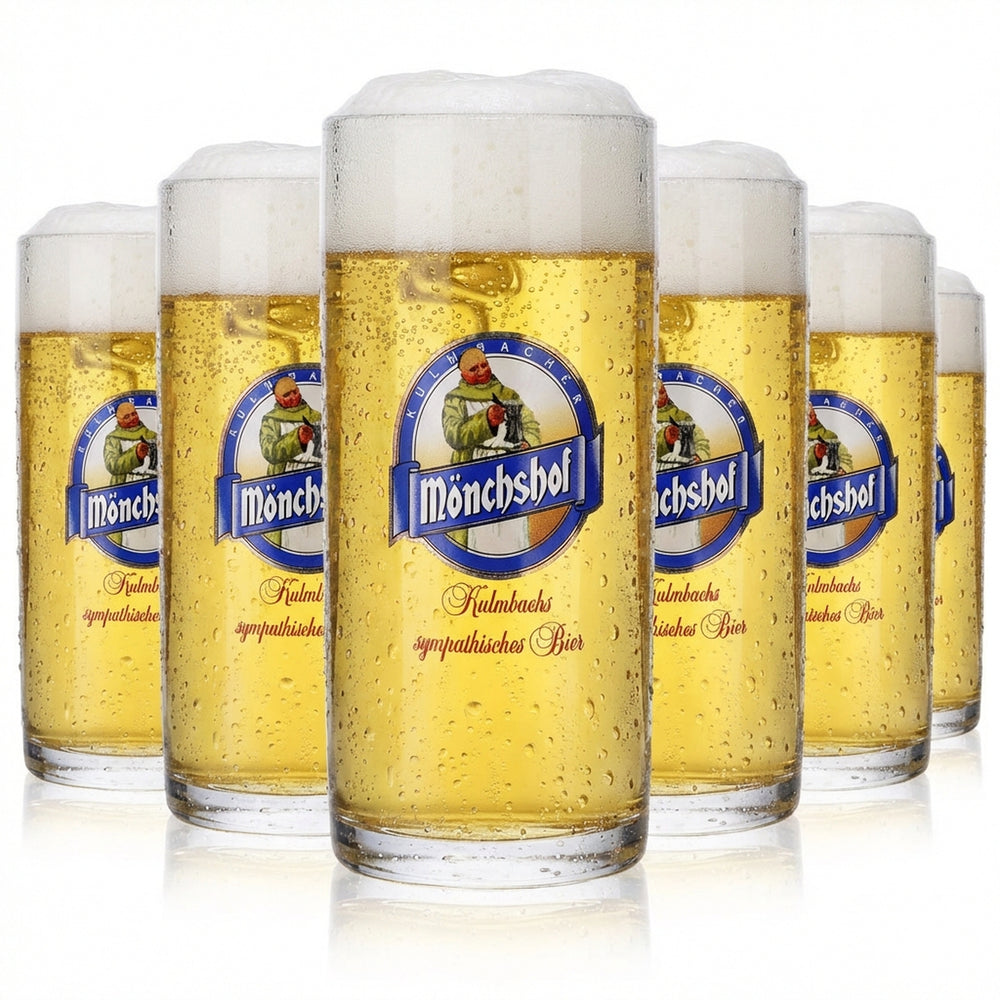 6x Kulmbacher Mönchshof Szklanka 0,3 l Kufel do piwa Zestaw szklanek Brauerei