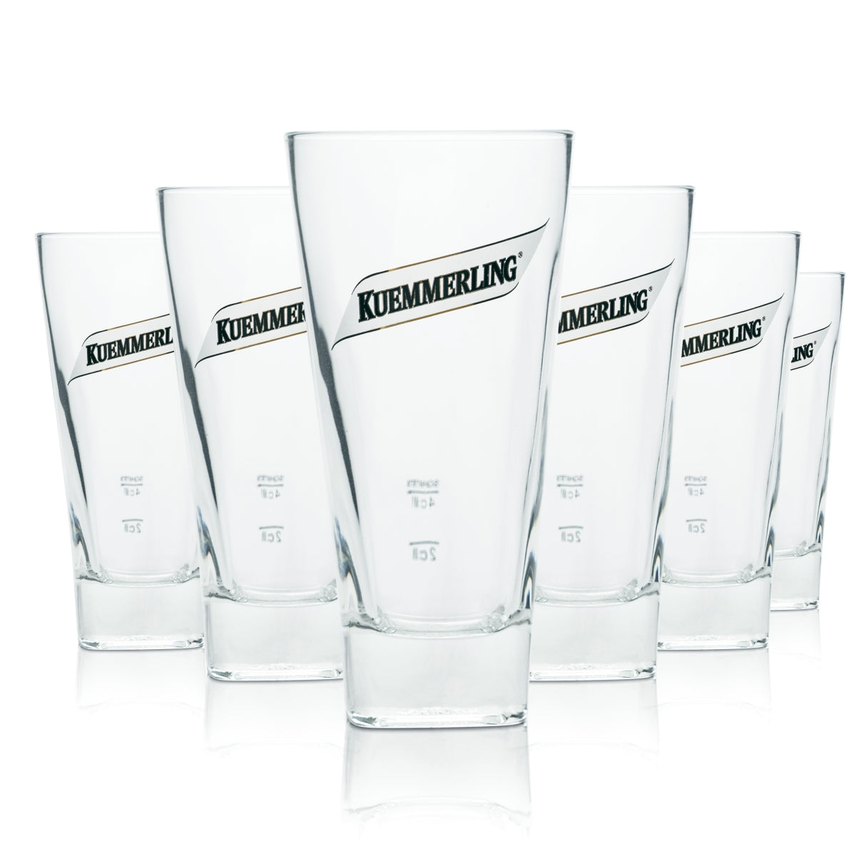 6x Kümmerling Glass 0,28l Tumbler Glasses Longdrink Gauged Gastro Pub