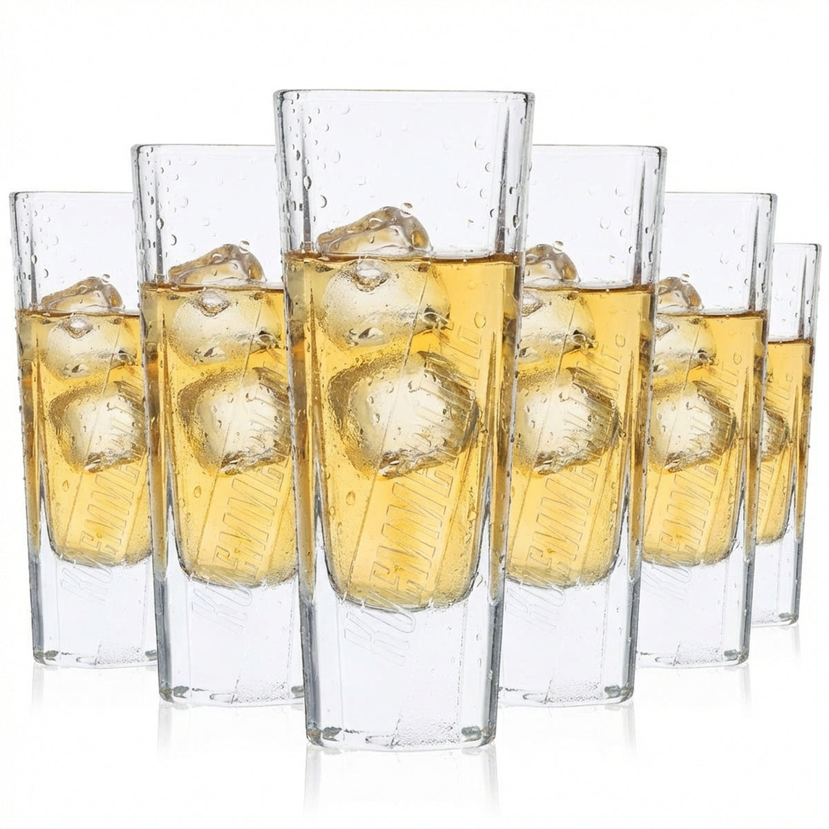 6x kieliszek do likieru Kümmerling 0,15 l Kieliszki z reliefem Kieliszki do drinków z reliefem Logo