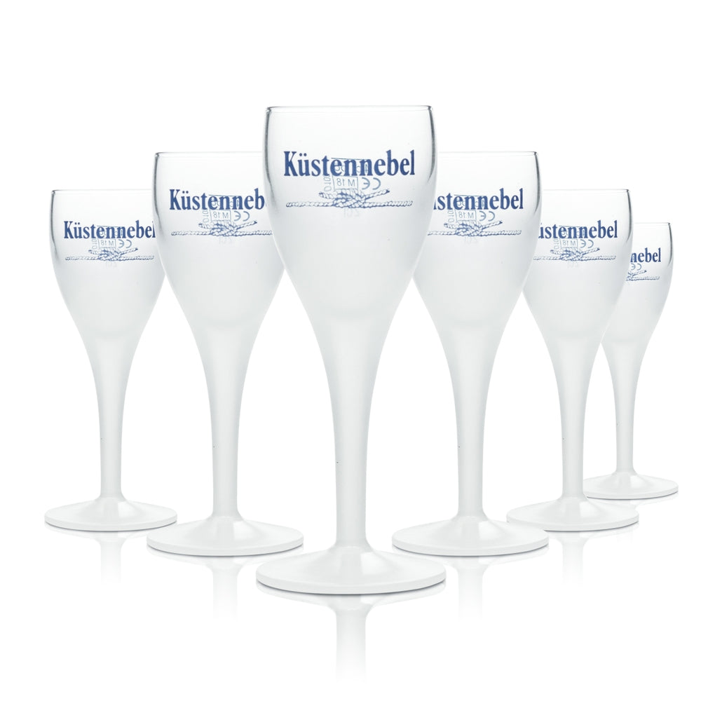 6x szklane kieliszki do shotów z mgły morskiej mini goblet 2cl/4cl matowe matowe szkło
