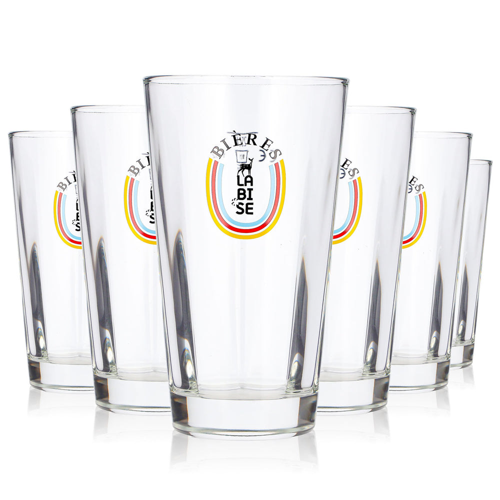 6 szt. szklanek do piwa La Bise 0,25 l typu long drink „Tęcza Willi” (zestaw 6 szt.)