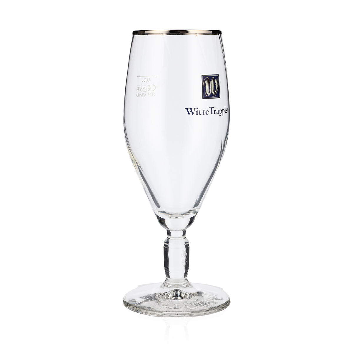 6x szklanka do piwa La Trappe 0,3 l Szklanki do piwa Relief na nóżce Puchar Złota obwódka – Widok 3