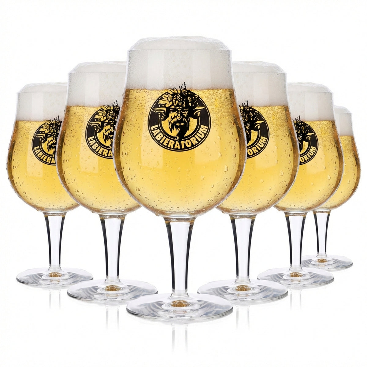 6x Labieratorium Szklanka do piwa 0,4 l Szklanki do piwa Szklanka z nóżką Szklanka do piwa rzemieślniczego