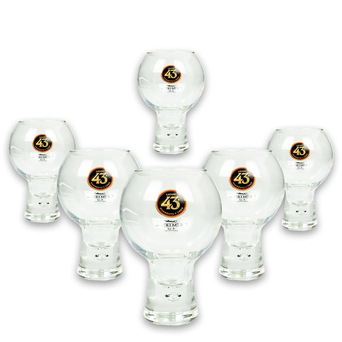 6x Liqueur43 szklany kieliszek balonowy
