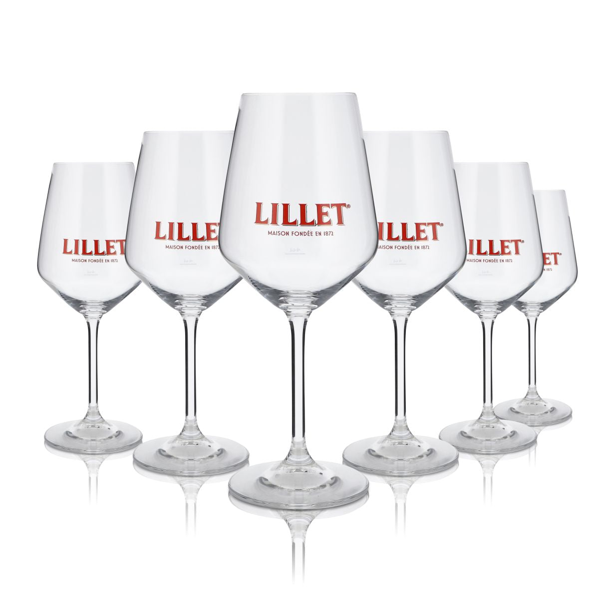 zestaw 6 szklanek Lillet 0,46 l – oryginalne z podziałką 4 cl do aperitifów i toników – Widok 2