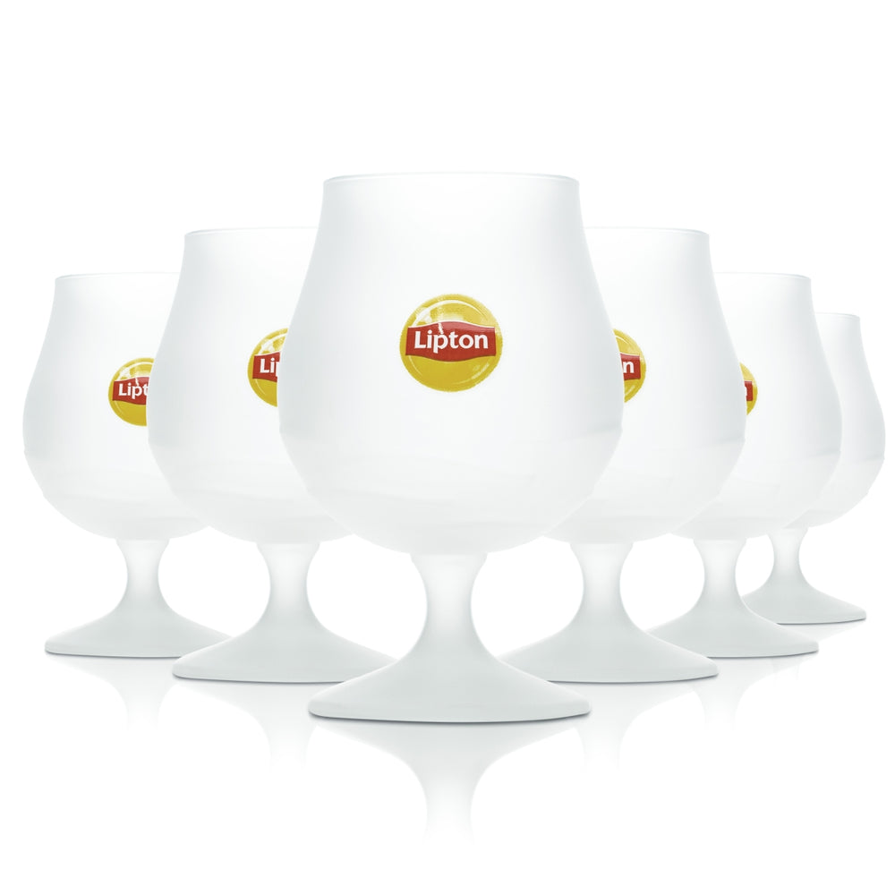 6 szklanek do mrożonej herbaty Lipton 0,3l Tulip Goblet Frosted Longdrink Cocktail Glasses