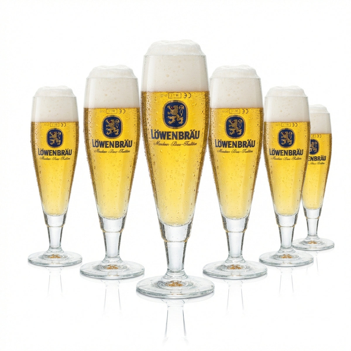6x Löwenbräu szklanka do piwa 0,2l kieliszek Ritzenhoff tulipan szklanki Monachium browar Piwo