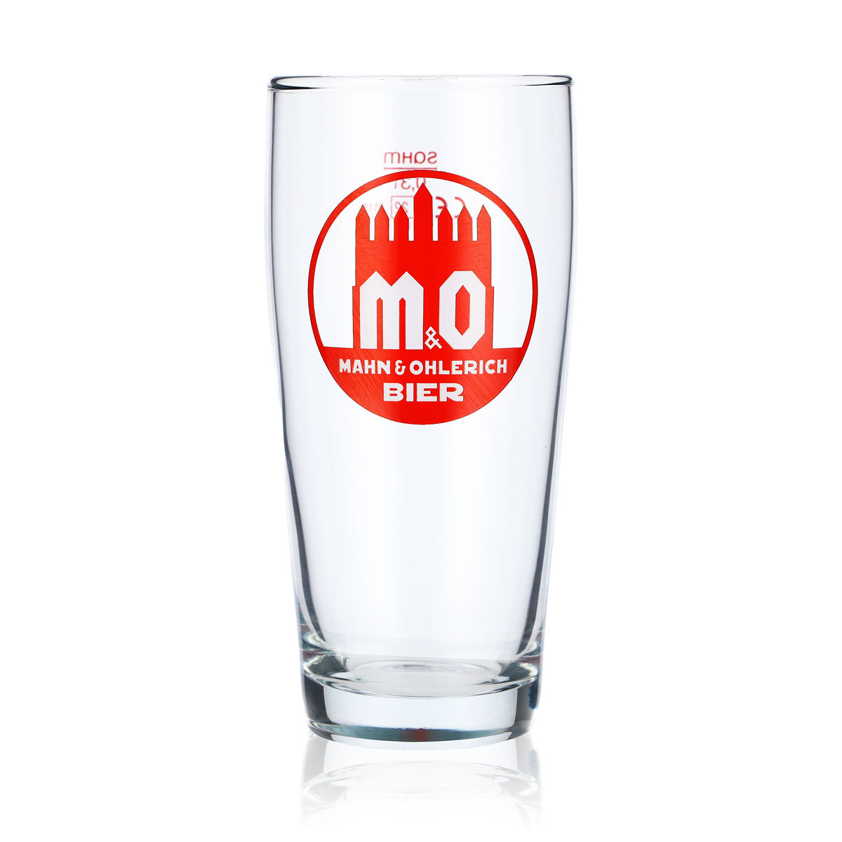 6x szklanki do piwa Mahn & Ohlerich 0,3 l Willi-Becher Logo w kolorze pomarańczowym Sahm – Widok 2