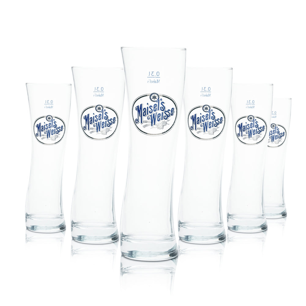 6x Maisels Weisse Szklanka do Piwa 0,3l Designerskie Kieliszki Pszeniczne Drożdżowe Gastro Bayreuth