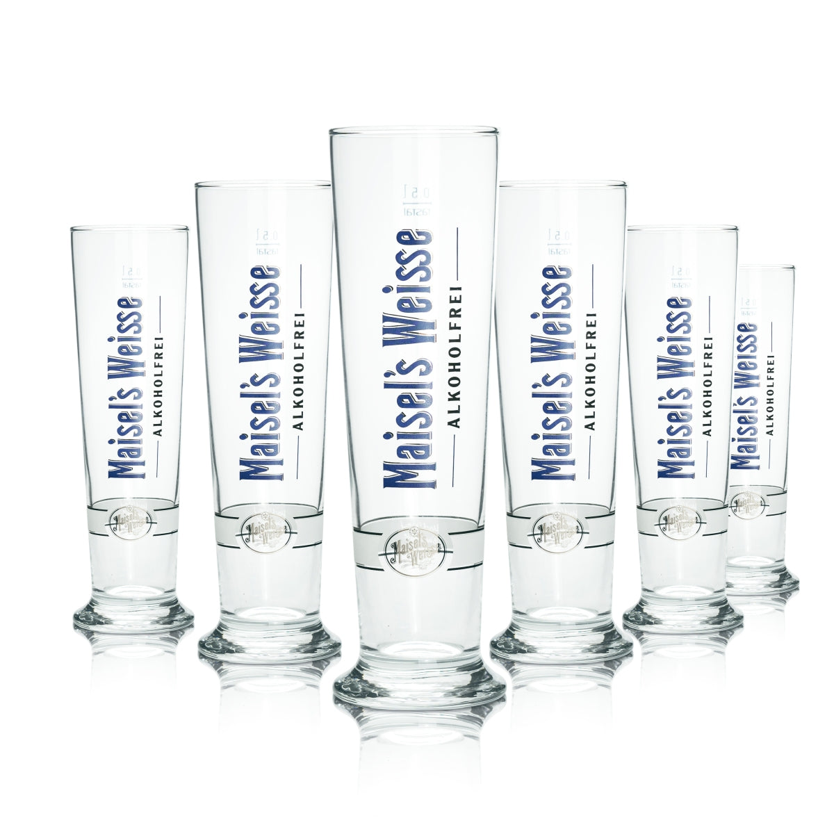 6x Maisels Weisse Hefe Weizen szklanka 0,5l piwo pszeniczne puchar bezalkoholowy Gastro Bar