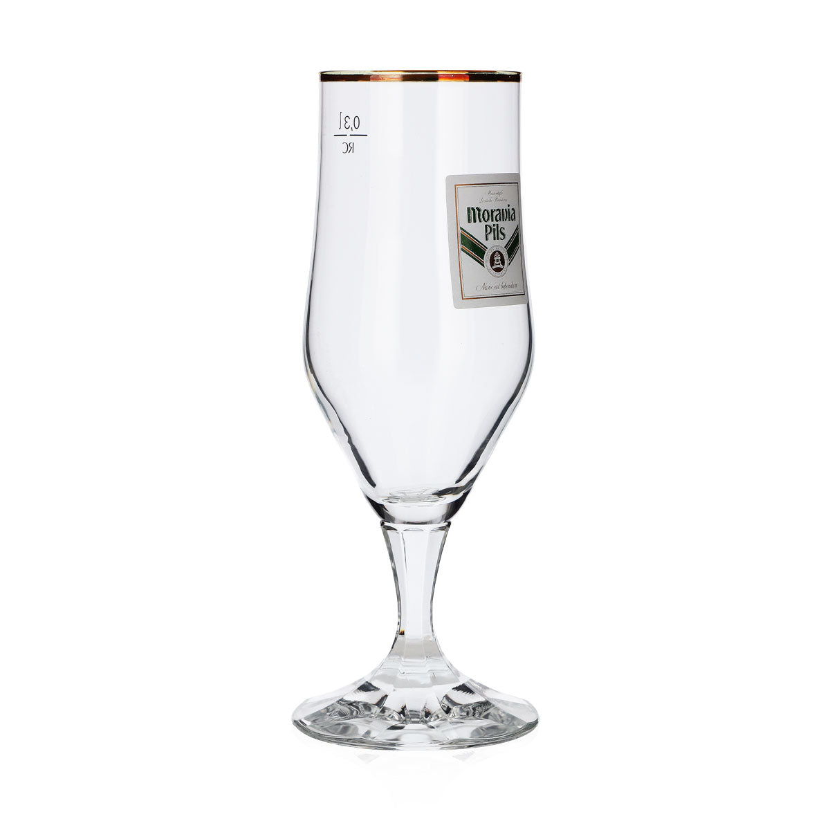 6x Moravia Beer Beer Glass Beer Glasses 0,3l Goblet "Hopfenperle" Gold Rim RC – Widok 3