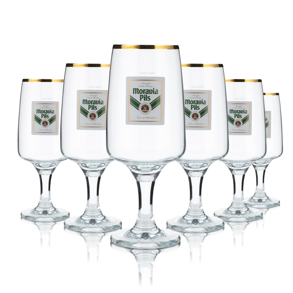 6x Moravia Szklanka 0,25 l Szklanka do piwa Colani Pokal Tulipan Zestaw szklanek Browar Gastronomia