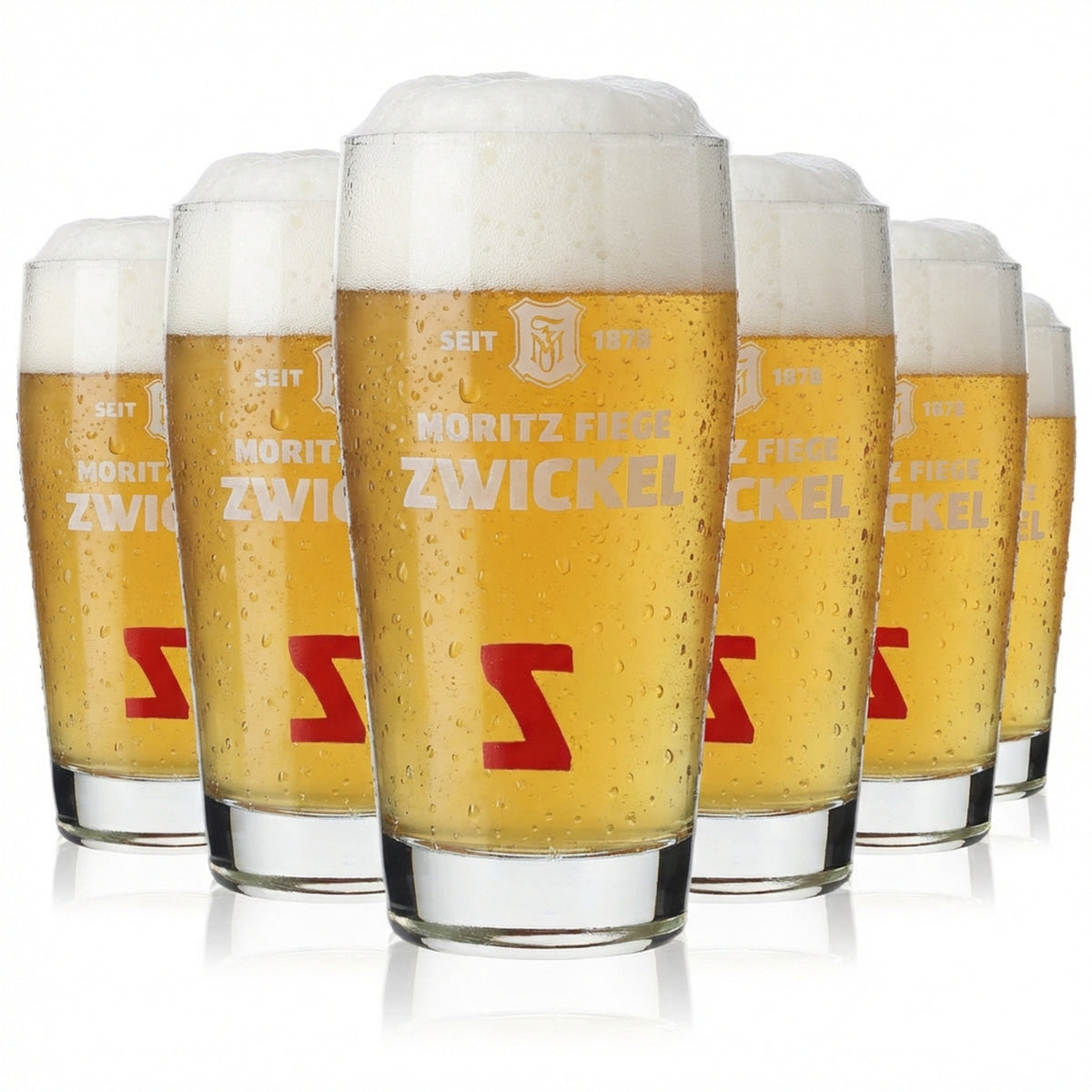 6x Moritz Fiege Szklanka do piwa 0,3 l Willibecher Szklanki do piwa Kubek „Z”