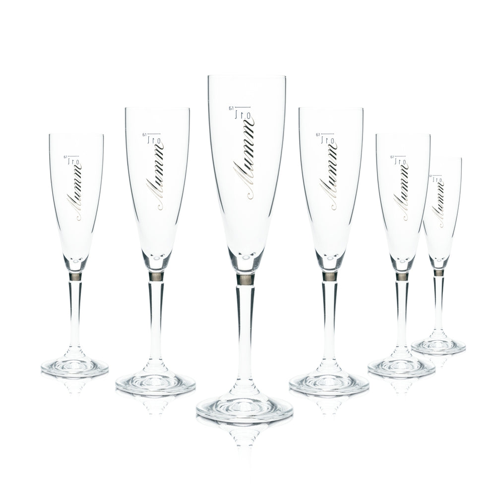 6x Mumm kieliszek do wina musującego 0,1l czasza fletowa Prosecco kieliszki do szampana G.H. Gastro