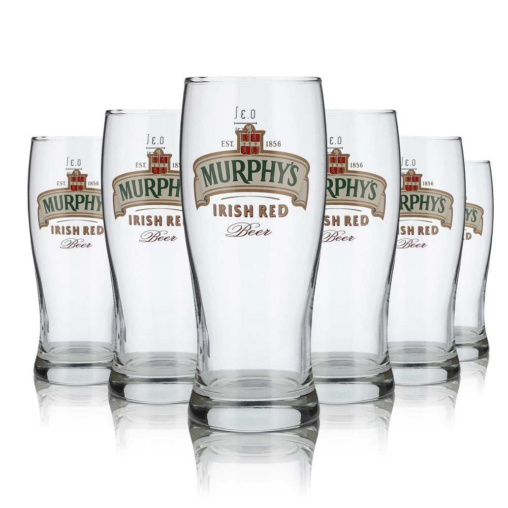 6x szklanka Murphy's 0,3 l Irish Stout Irish Red Beer Pint zestaw szklanek do piwa browar