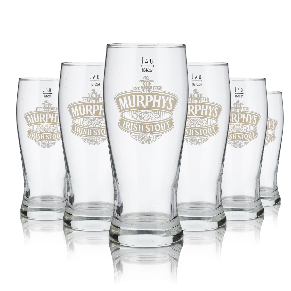 6x szklanki Murphy's 0,4 l Half Pint Irish Stout Beer Cup Zestaw szklanek do piwa Browar