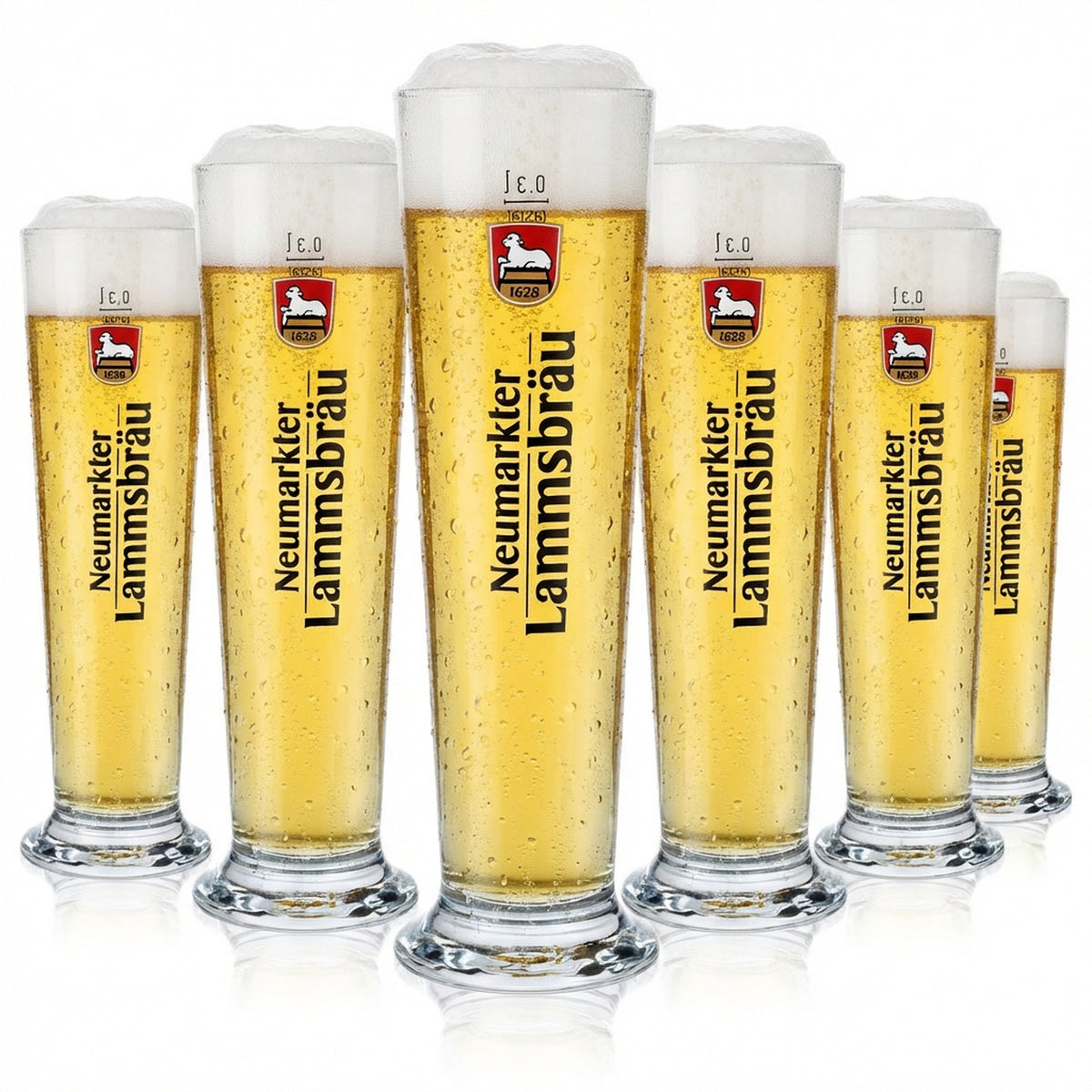 6x szklanka do piwa Neumarkter Lammsbräu 0,3 l Szklanki do piwa Stange Rastal Basic